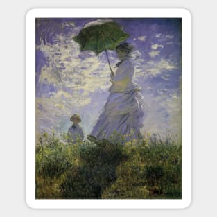 Woman with a Parasol by Claude Monet Sticker